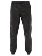 Matchesfashion.com Cottweiler - Perforated Leather Track Pants - Mens - Black