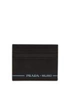 Matchesfashion.com Prada - Logo Leather Cardholder - Mens - Black