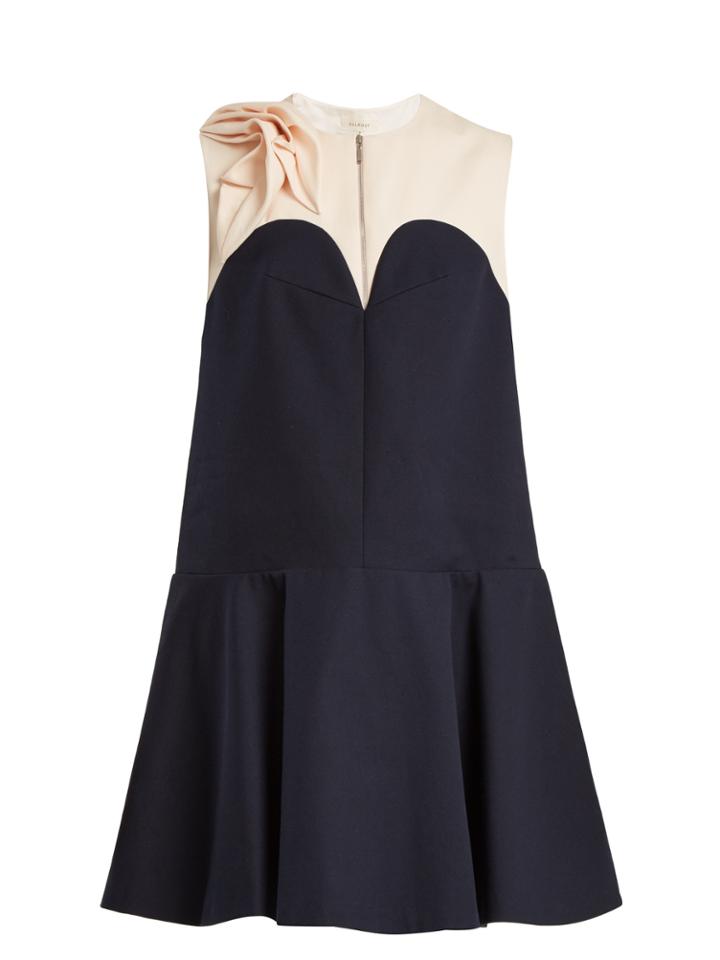 Delpozo Contrast-yoke Cotton Dress