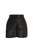 Cecilie Bahnsen Ane Button-front Taffeta Shorts