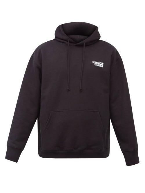 Matchesfashion.com Vetements - Limited Edition Cotton-blend Hooded Sweatshirt - Mens - Black