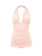 Matchesfashion.com Norma Kamali - Bill Ruched Swimsuit - Womens - Pink