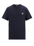 Matchesfashion.com Moncler - Logo-plaque Cotton-jersey T-shirt - Mens - Navy