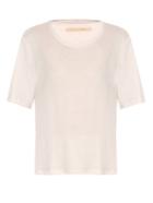 Raquel Allegra Box-cut Shredded Jersey T-shirt