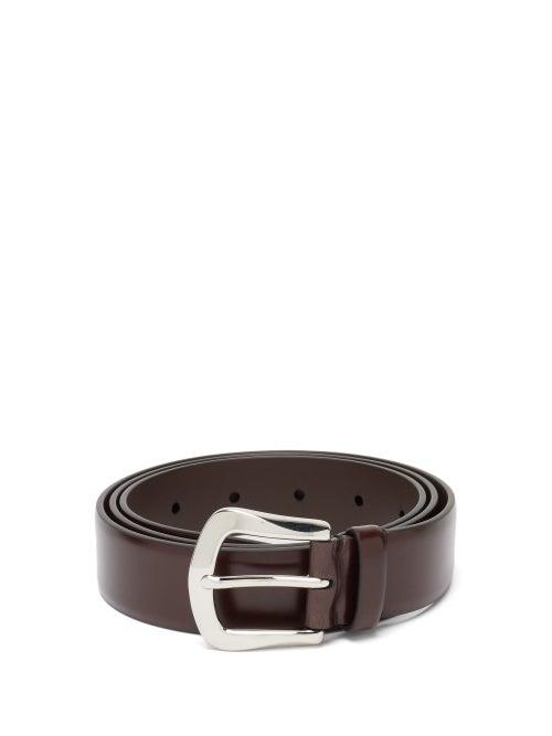 Matchesfashion.com Brunello Cucinelli - Leather Belt - Mens - Dark Brown