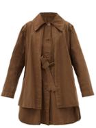 Matchesfashion.com Lemaire - Layered Cotton-ventile Coat - Womens - Dark Khaki