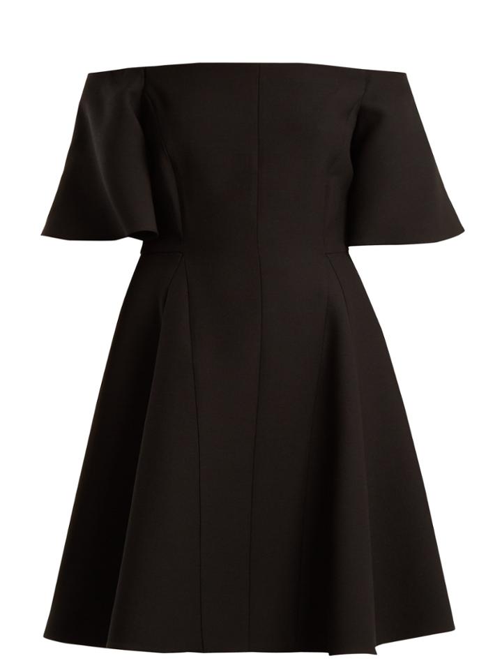 Valentino Off-the-shoulder Silk-crepe Dress