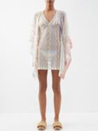 Missoni - Raschel Zigzag-jacquard Sheer Knitted Kaftan - Womens - Multi