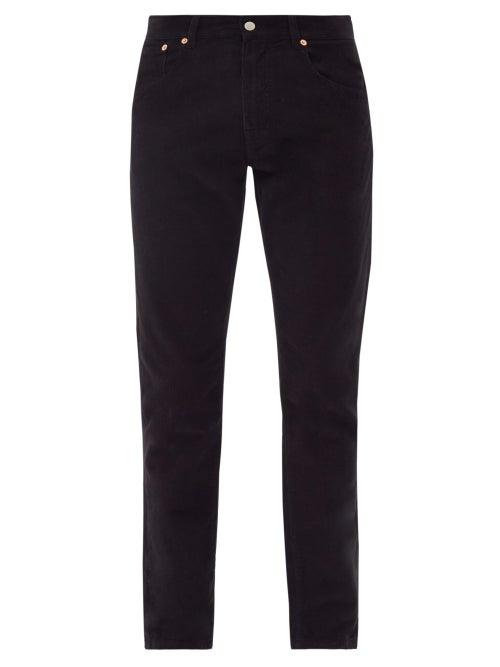 Matchesfashion.com Belstaff - Longton Cotton-corduroy Slim-leg Trousers - Mens - Black