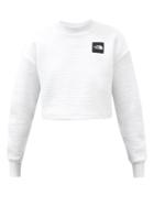 The North Face - Mhysa Waffle-knit Cropped Sweatshirt - Womens - White