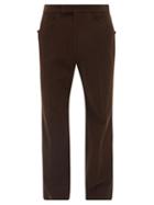 Gucci - Cotton-corduroy Relaxed-leg Trousers - Mens - Brown