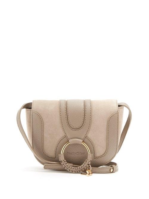 Matchesfashion.com See By Chlo - Hana Mini Suede And Leather Cross Body Bag - Womens - Grey