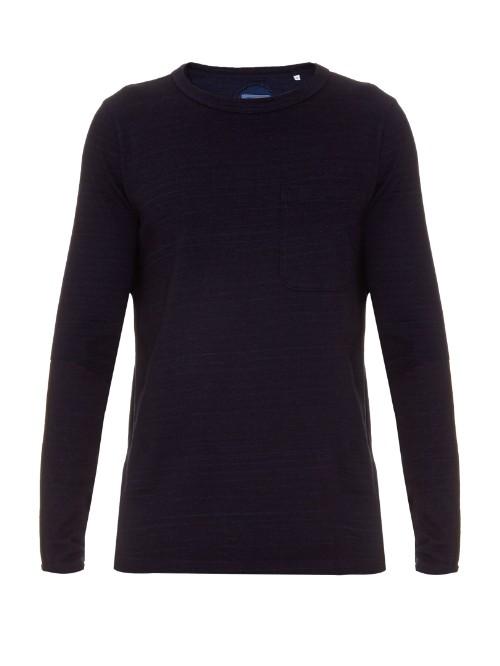 Blue Blue Japan Patch-pocket Cotton Sweatshirt