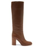 Matchesfashion.com Gianvito Rossi - Santiago 85 Leather Knee-high Boots - Womens - Brown
