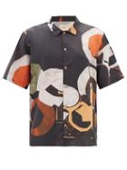 Folk - Gabe Printed Tencel-twill Short-sleeved Shirt - Mens - Black Multi