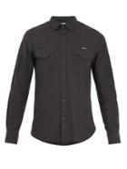 Maison Kitsuné Single-cuff Flapped-pocket Cotton-twill Shirt
