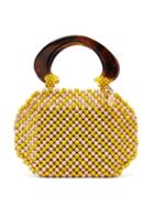 Matchesfashion.com Rosantica By Michela Panero - Freddy Wooden Beaded Pouch Bag - Womens - Yellow Multi