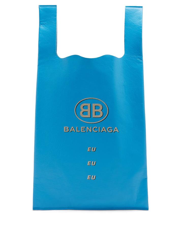 Balenciaga Logo-print Leather Shopper Tote