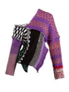 Matty Bovan Off-the-shoulder Asymmetric Patchwork Top