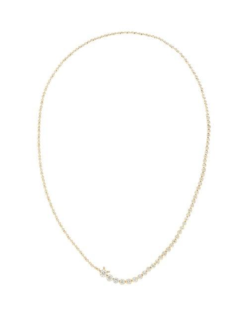 Matchesfashion.com Sophie Bille Brahe - Diamond & 18kt Gold Tennis Necklace - Womens - Yellow Gold