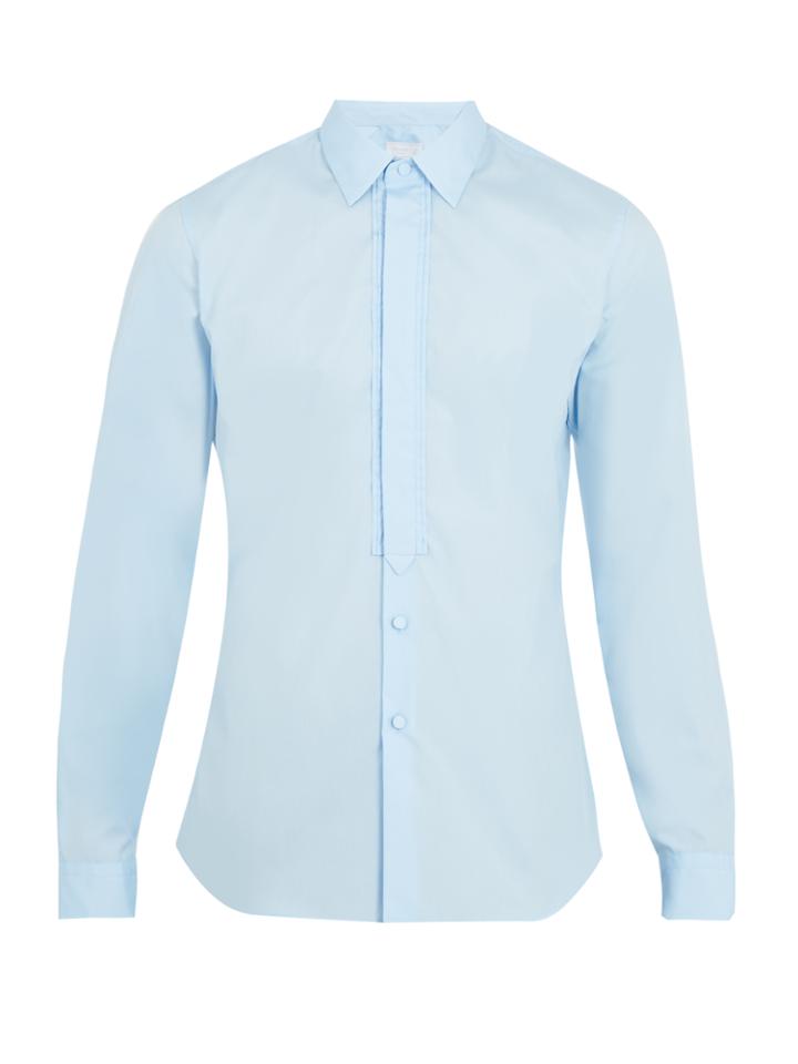 Prada Single-cuff Cotton-poplin Tuxedo Shirt