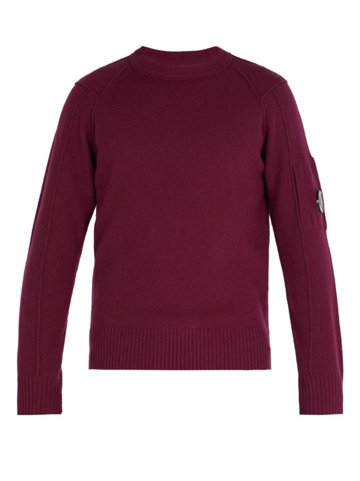 C.p. Company Lens Detail Wool-blend Sweater