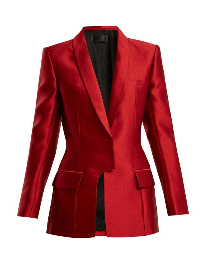 Haider Ackermann Prehnite Shawl-lapel Satin Blazer