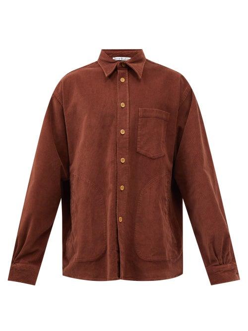 Acne Studios - Satlent Cotton-blend Corduroy Shirt - Mens - Brown