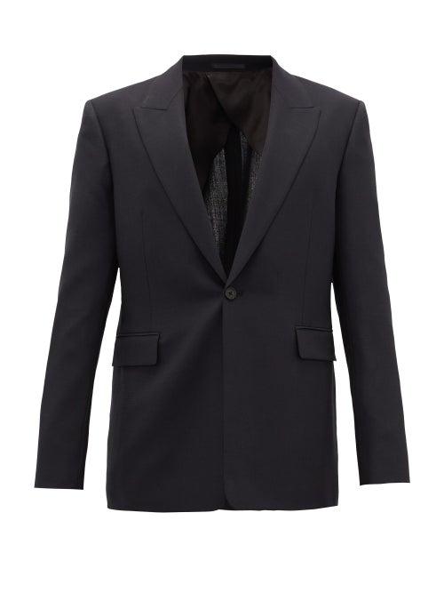 Matchesfashion.com The Row - Mason Single-breasted Tropical-wool Suit Jacket - Mens - Dark Navy