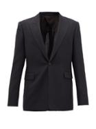 Matchesfashion.com The Row - Mason Single-breasted Tropical-wool Suit Jacket - Mens - Dark Navy