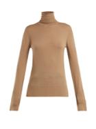 Matchesfashion.com Joseph - Roll Neck Fine Merino Wool Sweater - Womens - Camel