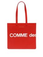 Matchesfashion.com Comme Des Garons Wallet - Logo-print Leather Tote Bag - Mens - Red