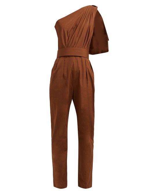 Matchesfashion.com Max Mara - Avola Jumpsuit - Womens - Brown