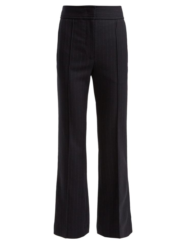 Joseph Ridge Flared Pinstripe Wool Trousers