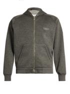 Givenchy Hooded Leather-logo Neoprene Sweatshirt