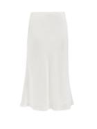 Matchesfashion.com Galvan - Valletta Flared Satin Midi Skirt - Womens - White