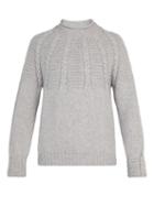Matchesfashion.com Inis Mein - Cable Knit Wool Jumper - Mens - Grey