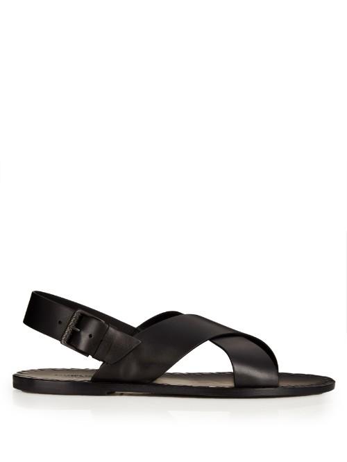 Bottega Veneta Cross-straps Leather Sandals