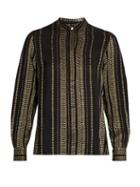 Zeus + Dione Elis Geometric-jacquard Silk-blend Shirt