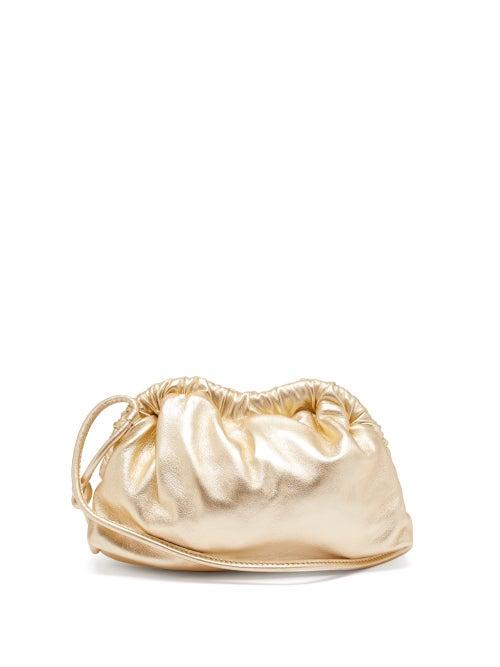 Matchesfashion.com Mansur Gavriel - Cloud Mini Leather Clutch - Womens - Gold