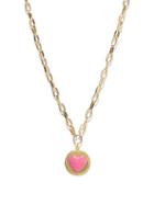 Ladies Jewellery Wilhelmina Garcia - Heart Enamel & Gold-vermeil Pendant Necklace - Womens - Pink Gold