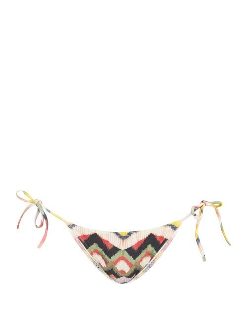 Eres - Orge Printed Tie-side Bikini Briefs - Womens - Multi Stripe