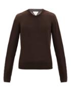 Mens Rtw Bottega Veneta - Crew-neck Wool Sweater - Mens - Brown