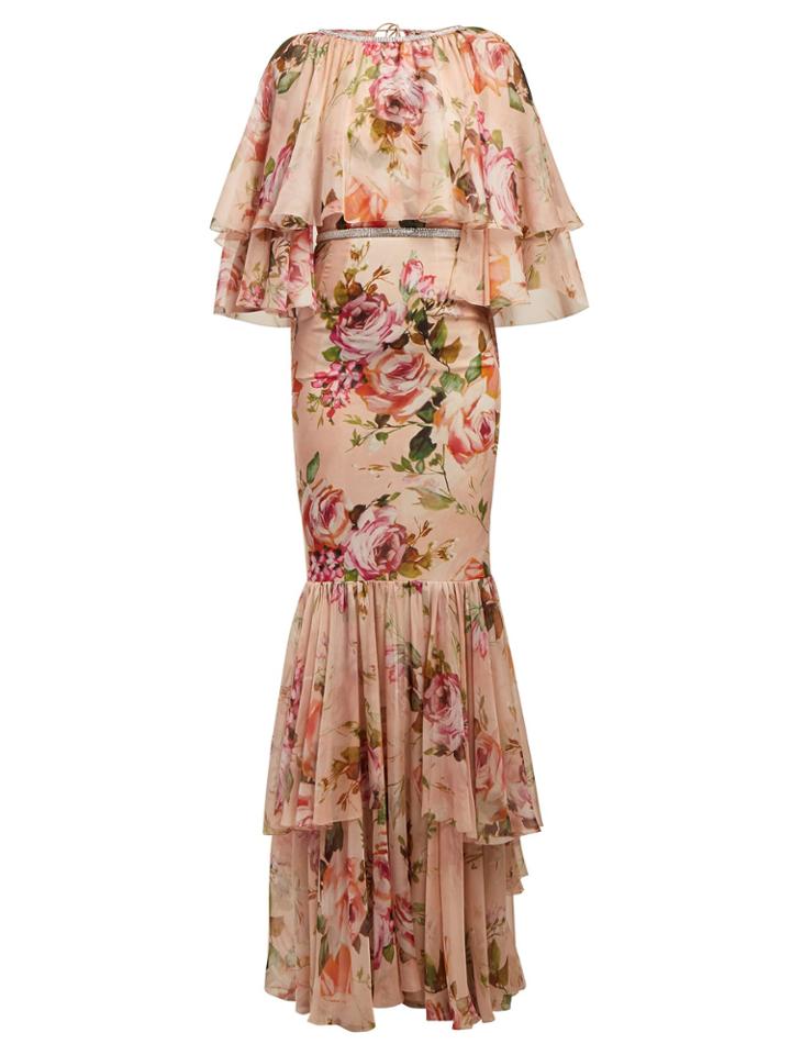 Dolce & Gabbana Floral-print Silk-chiffon Dress