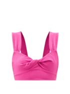 Matchesfashion.com Marysia - Lehi Twisted Bikini Top - Womens - Dark Pink