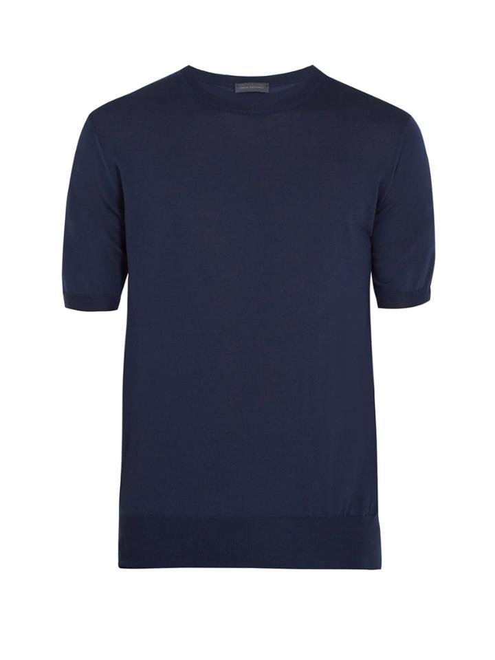 Thom Sweeney Crew-neck Knitted Short-sleeved Sweater