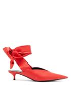 Matchesfashion.com Balenciaga - Dance Knife Wrap Around Leather Mules - Womens - Red