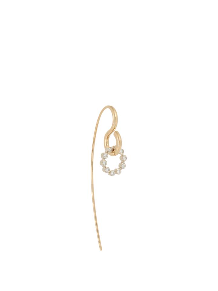 Charlotte Chesnais Fine Jewellery Swing Hook Diamond, White & Yellow-gold Earring