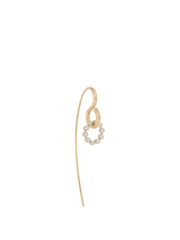 Charlotte Chesnais Fine Jewellery Swing Hook Diamond, White & Yellow-gold Earring