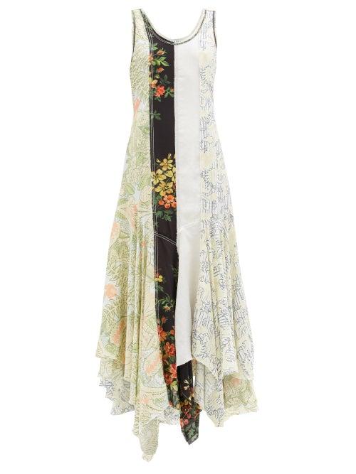 Matchesfashion.com Jw Anderson - Handkerchief-hem Patchwork Maxi Dress - Womens - Multi